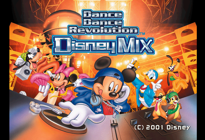 Dance Dance Revolution Disney Mix Title Screen